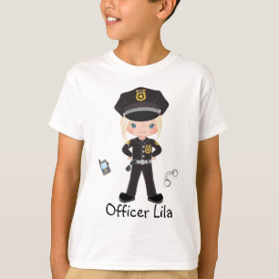 Personalised Girl Police Officer Law Enforcment  T T-Shirt