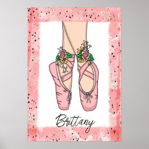 Personalised Girl’s Wall Art Ballet Slippers