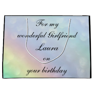 Personalised Girlfriend Birthday Large Gift Bag