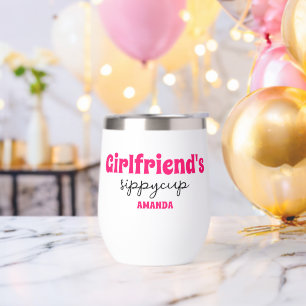Personalised Girlfriend's Sippy Cup Wine Tumbler