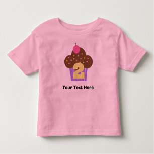 Personalised Girls 3rd Birthday Cupcake Toddler T-Shirt