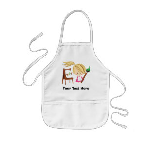 Personalised Girls Artist Kid Apron