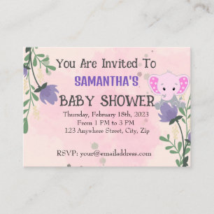 Personalised Girls Baby Shower - create your own Enclosure Card
