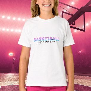 Personalised Girls Basketball Add Custom Name Cute T-Shirt
