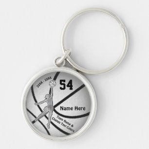 Personalised Girls Basketball Gifts for Seniors Key Ring