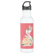 Personalised Girls floral Swan
