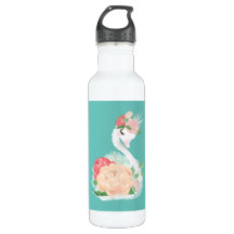 Personalised Girls floral Swan
