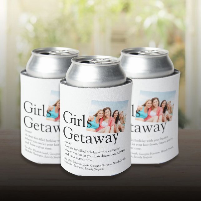 Personalised Girls Getaway Definition Photo Can Cooler (Personalized Girls Getaway Definition Photo Can Cooler)