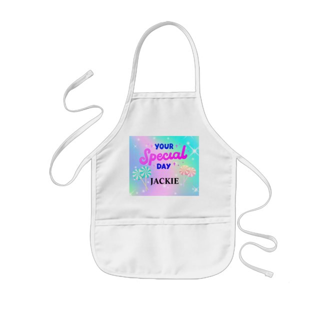 personalised girls  kids apron (Front)