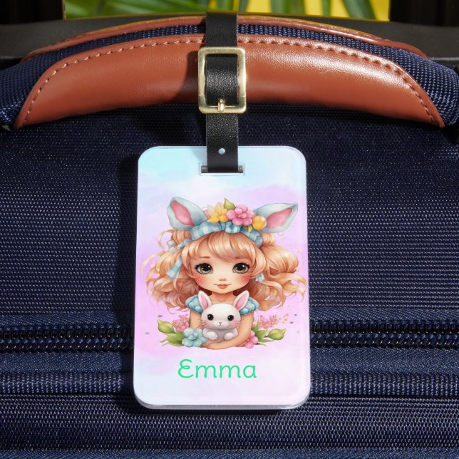 Personalised girls luggage tag (Front Insitu 2)