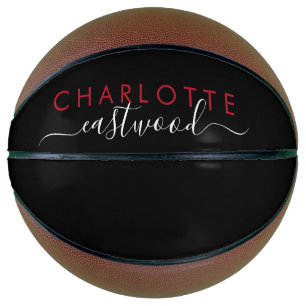 Personalised Girl's Monogrammed Script  Basketball