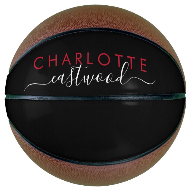 Personalised Girl's Monogrammed Script  Basketball (Front)