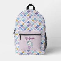 Personalised Girl's Name Mermaid Scales