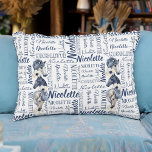 Personalised girls name pillow with horses<br><div class="desc">Personalised girls name pillow with horses,  lovely custom gift for a horse lover.</div>