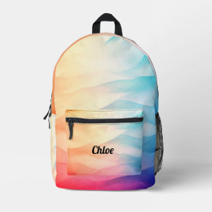 personalised girl's name printed backpack