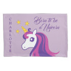 Personalised girl's pillowcase with cute unicorn