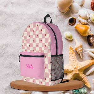 Personalised Girls’ pink Strawberry Backpack