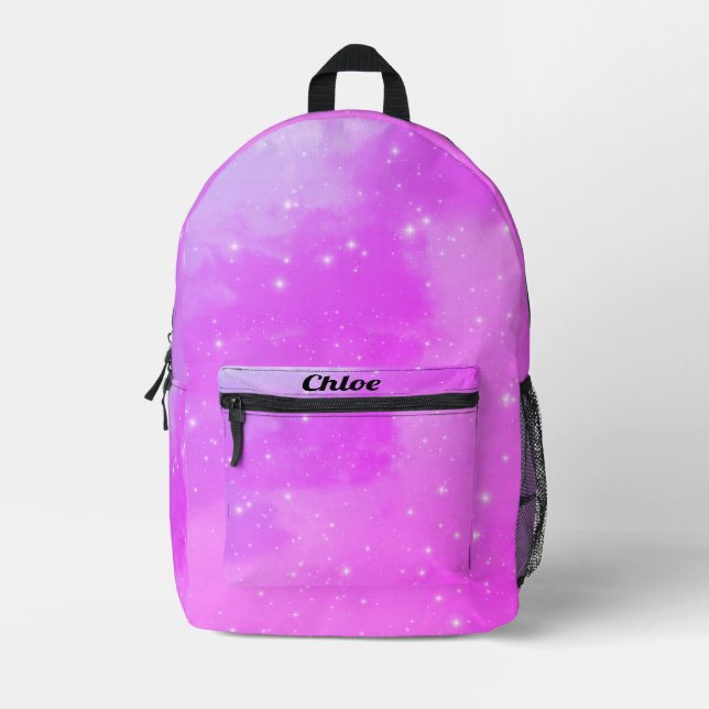 personalised girl's printed backpack (Front)