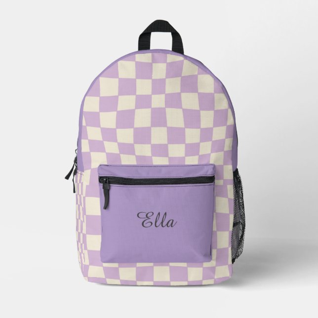 Personalised Girls’ purple Backpack (Front)