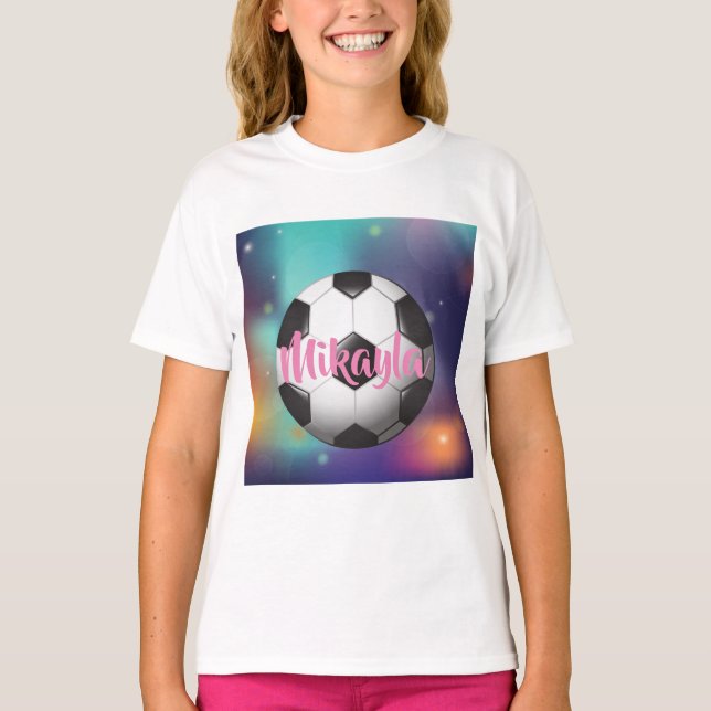 Personalised Girls Soccer Tee (Front)