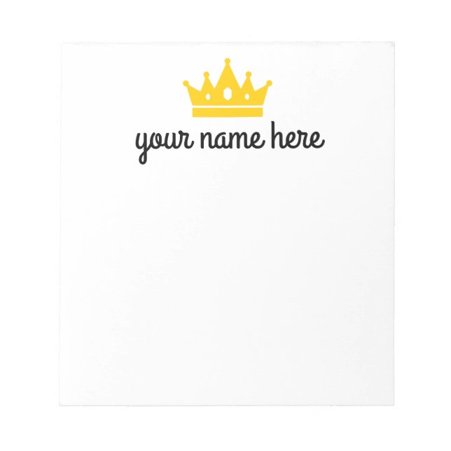 Personalised Girls Stationery Notepad (Front)