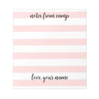 Personalised Girls Summer Camp Notepad