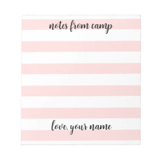 Personalised Girls Summer Camp Notepad