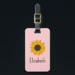 Personalised Girls Sun Flower School Bag Tag<br><div class="desc">This Personalised Girls Sun Flower School Bag Tag is perfect for helping kids find school bags. This personalised ID tag can be used for kid's backpacks, athletic bags, lunch boxes or music bags. The front of the tag can be personalised with a name and initial. The back of the tag...</div>
