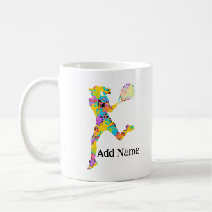 Personalised Girls Tennis Double Sided Mug Gift