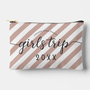 Personalised Girls Trip Cheaper Than Therapy Accessory Pouch