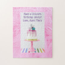 Personalised Girls Unicorn Birthday Puzzle