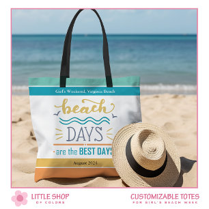 Personalised Girls Weekend at the Beach Tote Bag