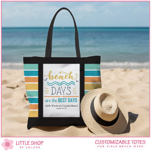 Personalised Girls Weekend Beach Tote Bag
