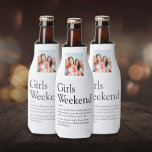 Personalised Girls Weekend Definition Photo Bottle Cooler<br><div class="desc">Personalise with your definition of a perfect girls' weekend,  and add the names of your besties and a special photo. Designed by Thisisnotme©</div>