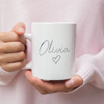 Personalised Girly Gift Mug with Name & Heart | Cu<br><div class="desc">Add a personal touch to your drinkware with this adorable personalised girly gift mug featuring a custom name and a charming heart design. Perfect for coffee, tea, or any beverage, this mug is a sweet and thoughtful gift for friends, sisters, moms, or anyone who loves stylish and feminine accessories. Whether...</div>