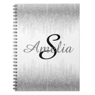 Personalised Girly Glitter Sparkles Name Notebook