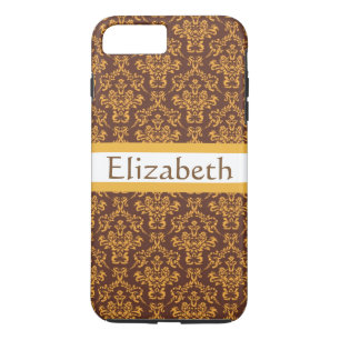 Personalised Girly Modern Damasks With Name iPhone 8 Plus/7 Plus Case