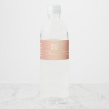 Personalised Girly Rose Gold Foil 30th Birthday