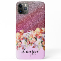 Personalised Girly Rose Gold Glitter Sparkles Name