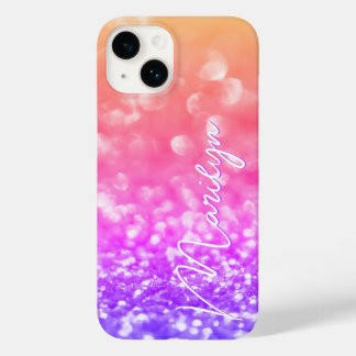 Personalised Girly Sparkles Case-Mate iPhone 14 Case