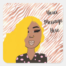 Personalised Glam Girls Rose Gold Wavy Lined