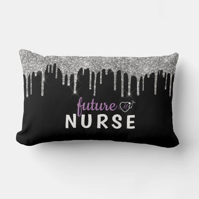 Personalised Glam Nurse Lumbar Pillow (Front)