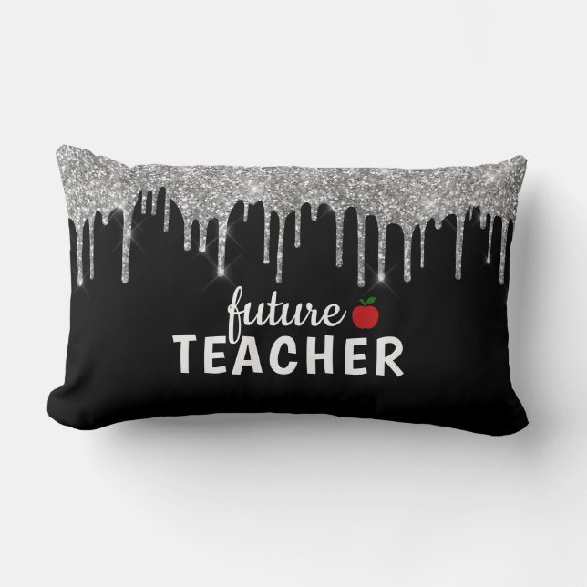 Personalised Glam Teacher Lumbar Cushion (Front)