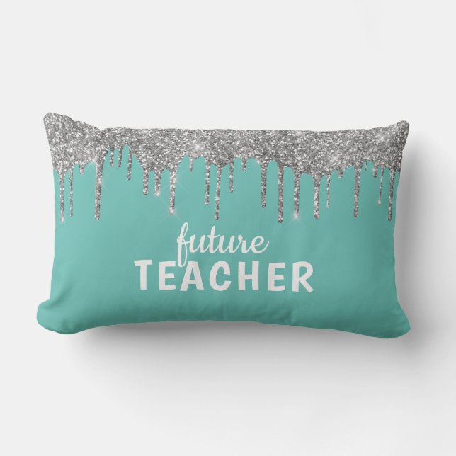 Personalised Glam Teacher Lumbar Cushion (Front)