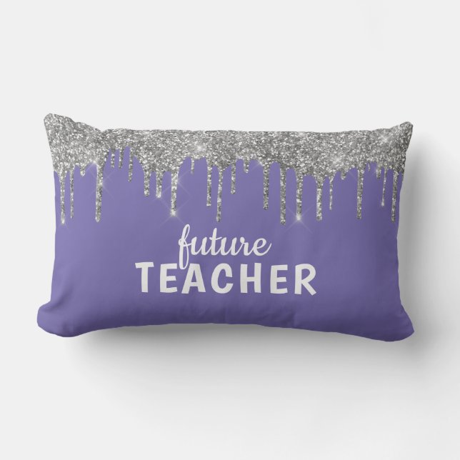 Personalised Glam Teacher Lumbar Cushion (Front)