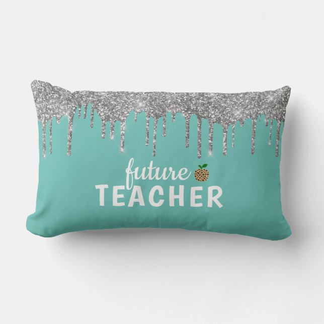 Personalised Glam Teacher Lumbar Pillow (Front)