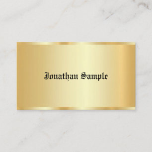 Personalised Glamour Faux Gold Template Old Text Business Card