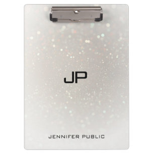 Personalised Glamour Monogram Elegant Template Clipboard