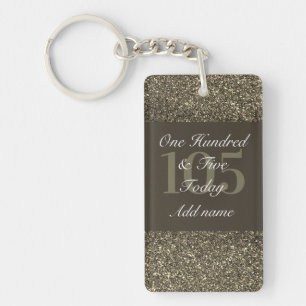 Personalised glamourous birthday keychain 105th