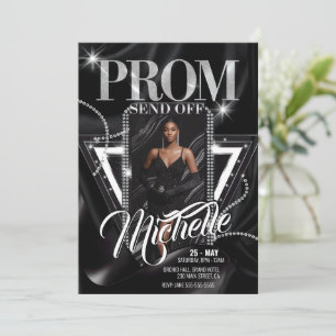 Personalised Glamourous Diamond PROM SEND-OFF Part Invitation